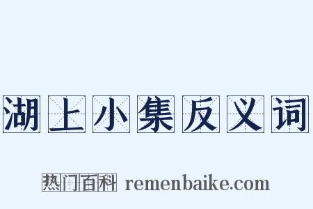 湖上小集反义词是什么意思的图片